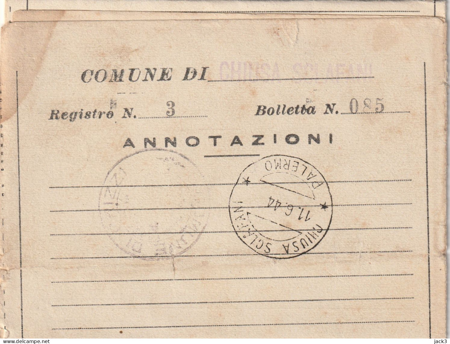 25 CENT. AMGOT SU DOCUMENTO - Anglo-Amerik. Bez.: Sicilë