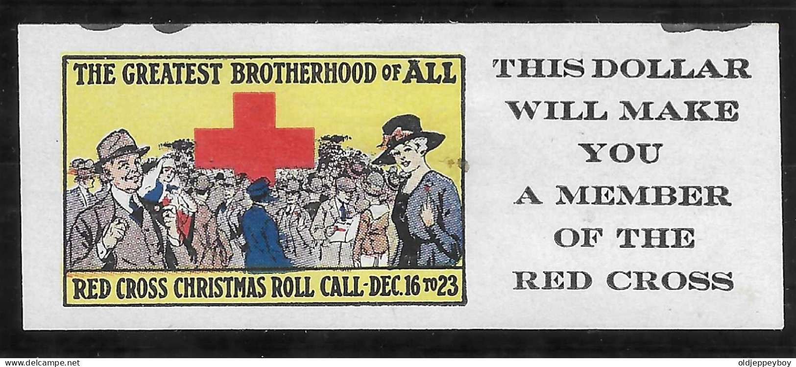 VIGNETTE WAR WW1 USA AMERICAN RED CROSS CROIX ROUGE THE GREATEST BROTHERHODD OF ALL CHRISTMAS ROLL CALL - Croix-Rouge