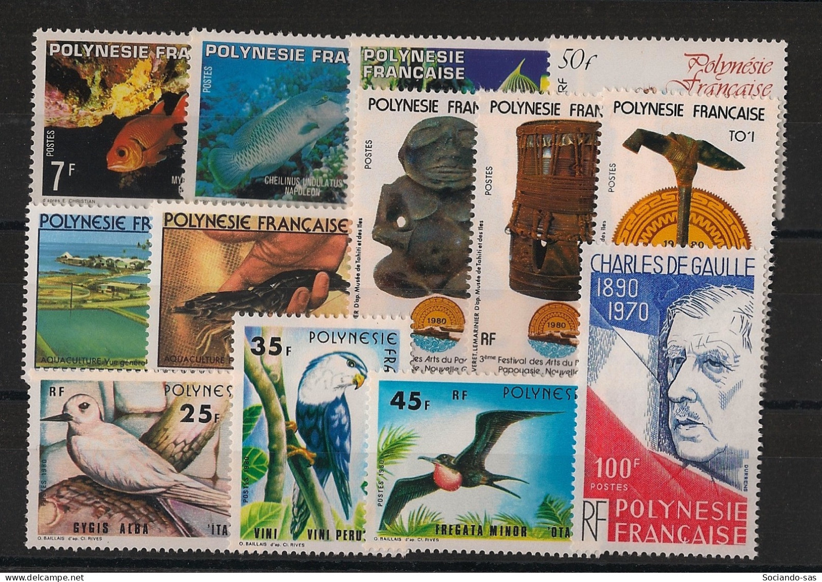 POLYNESIE - Année Complète 1980 - Du N°YT. 147 Au N°159 - Neuf Luxe ** / MNH / Postfrisch - Volledig Jaar