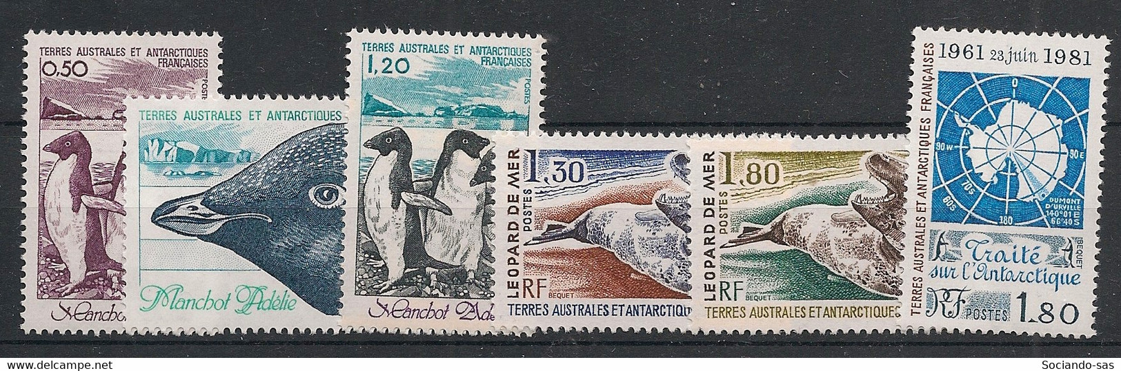 TAAF - Année Complète 1980 - N°Yv. 86 à 91 - 6 Valeurs - Neuf Luxe ** / MNH / Postfrisch - Années Complètes