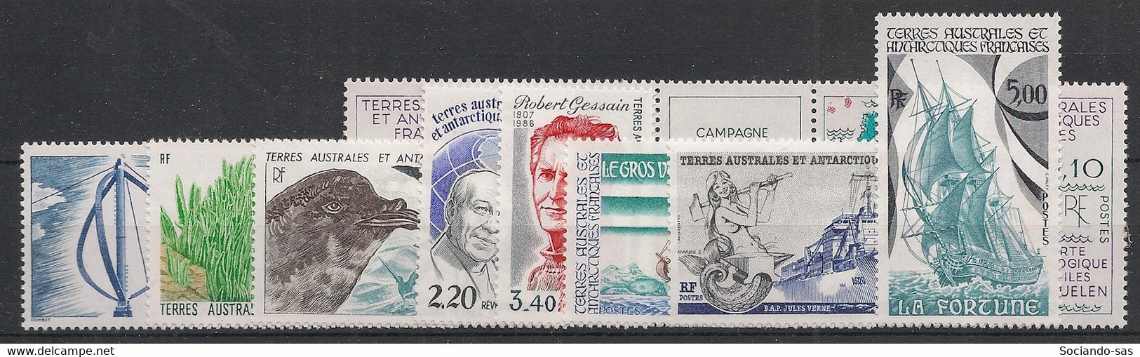 TAAF - Année Complète 1988 - N°Yv. 130 à 139 - 10 Valeurs - Neuf Luxe ** / MNH / Postfrisch - Annate Complete