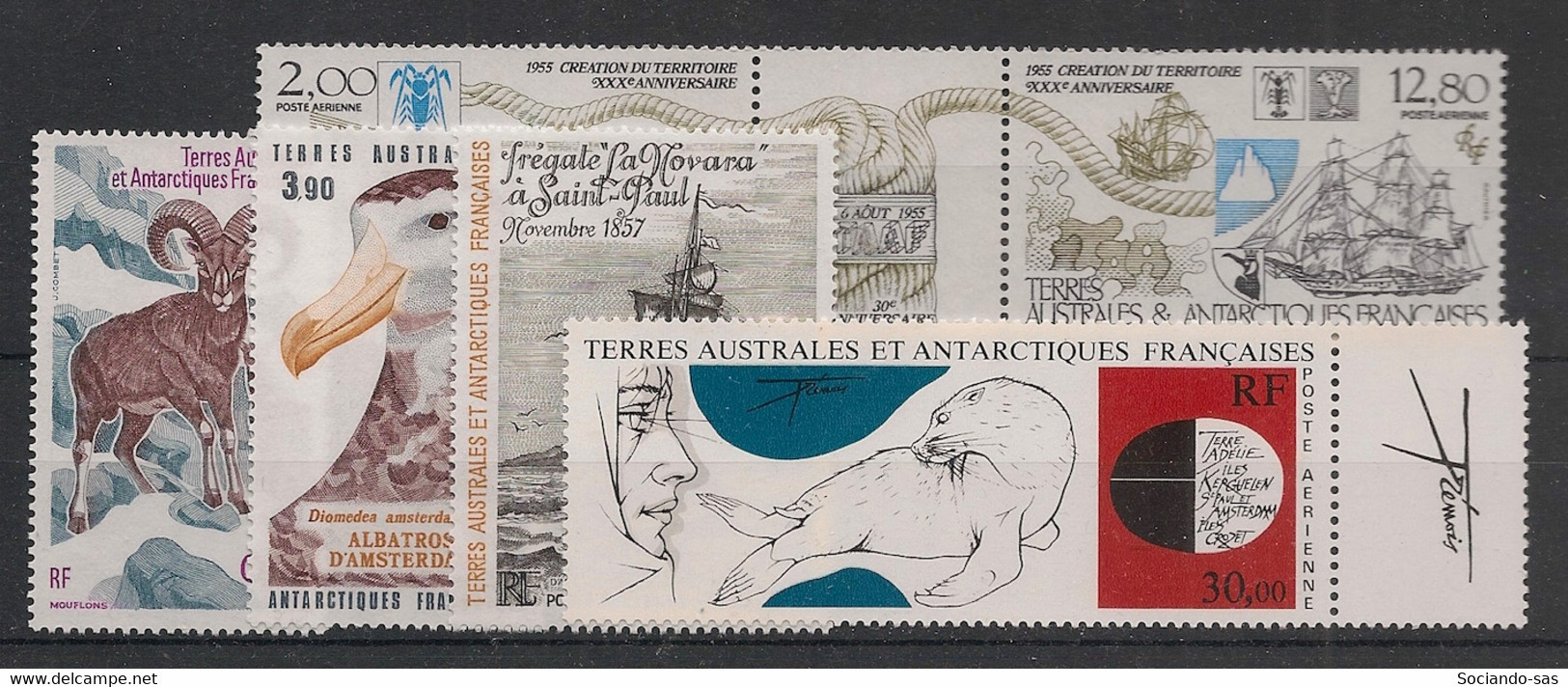 TAAF - Poste Aérienne PA - Année Complète 1985 - N°Yv. 86 à 91 - 6 Valeurs - Neuf Luxe ** / MNH / Postfrisch - Années Complètes