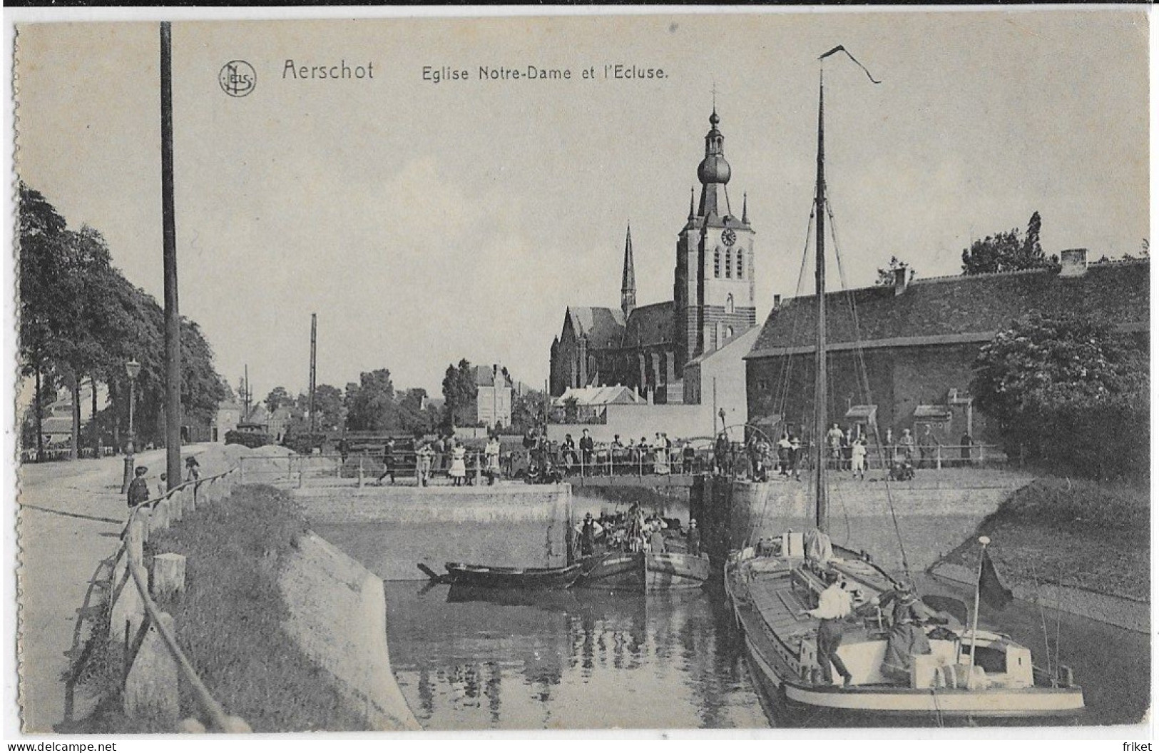 - 3398 - AERSCHOT  Eglise Notre Dame Et L'Ecluse  ( Animée , Bateau ) - Aarschot