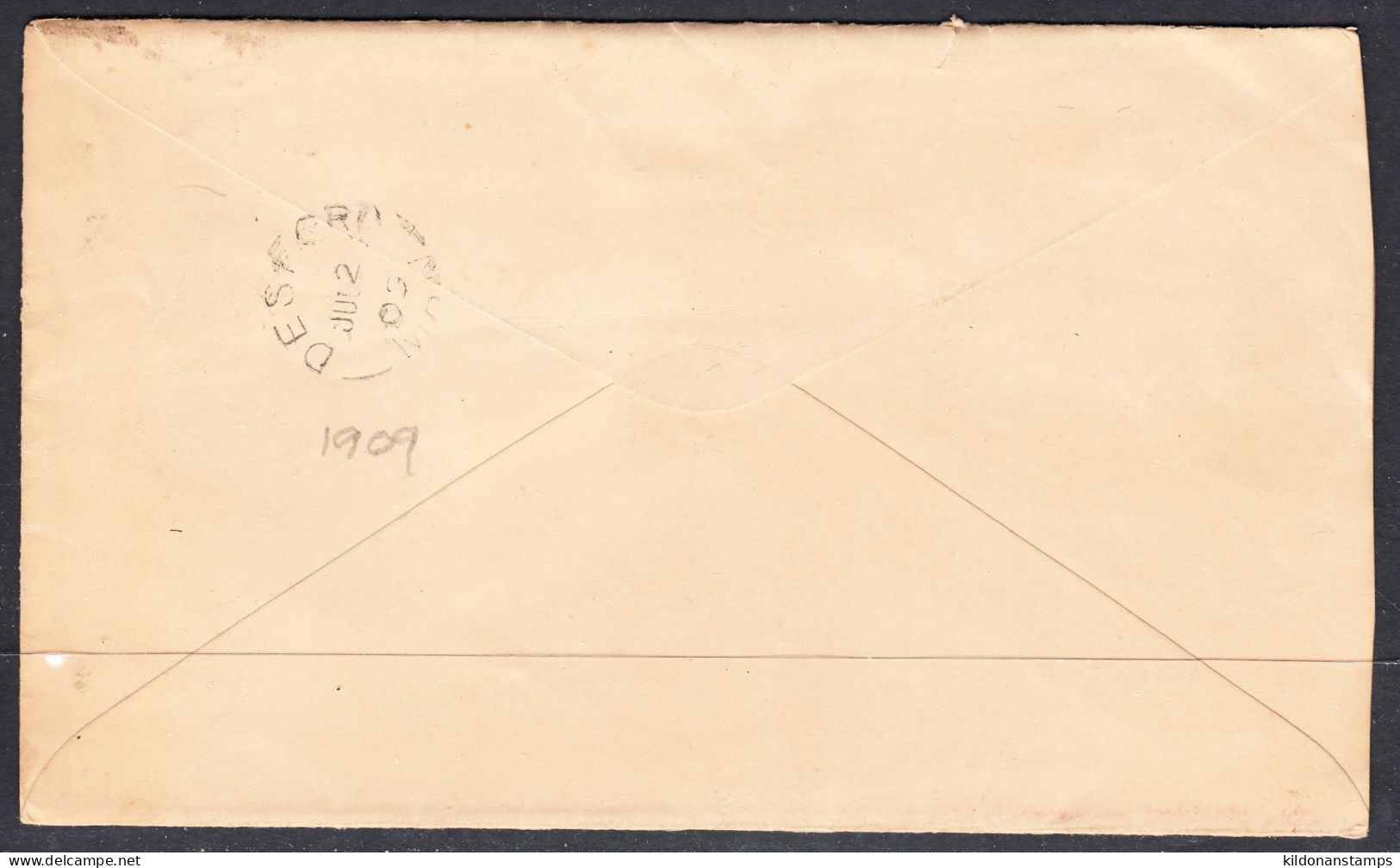 Canada Cover, Desford Manitoba, Jul 2 1909, See Notes, A1 Broken Circle Postmark, From Wawanesa MB - Cartas & Documentos