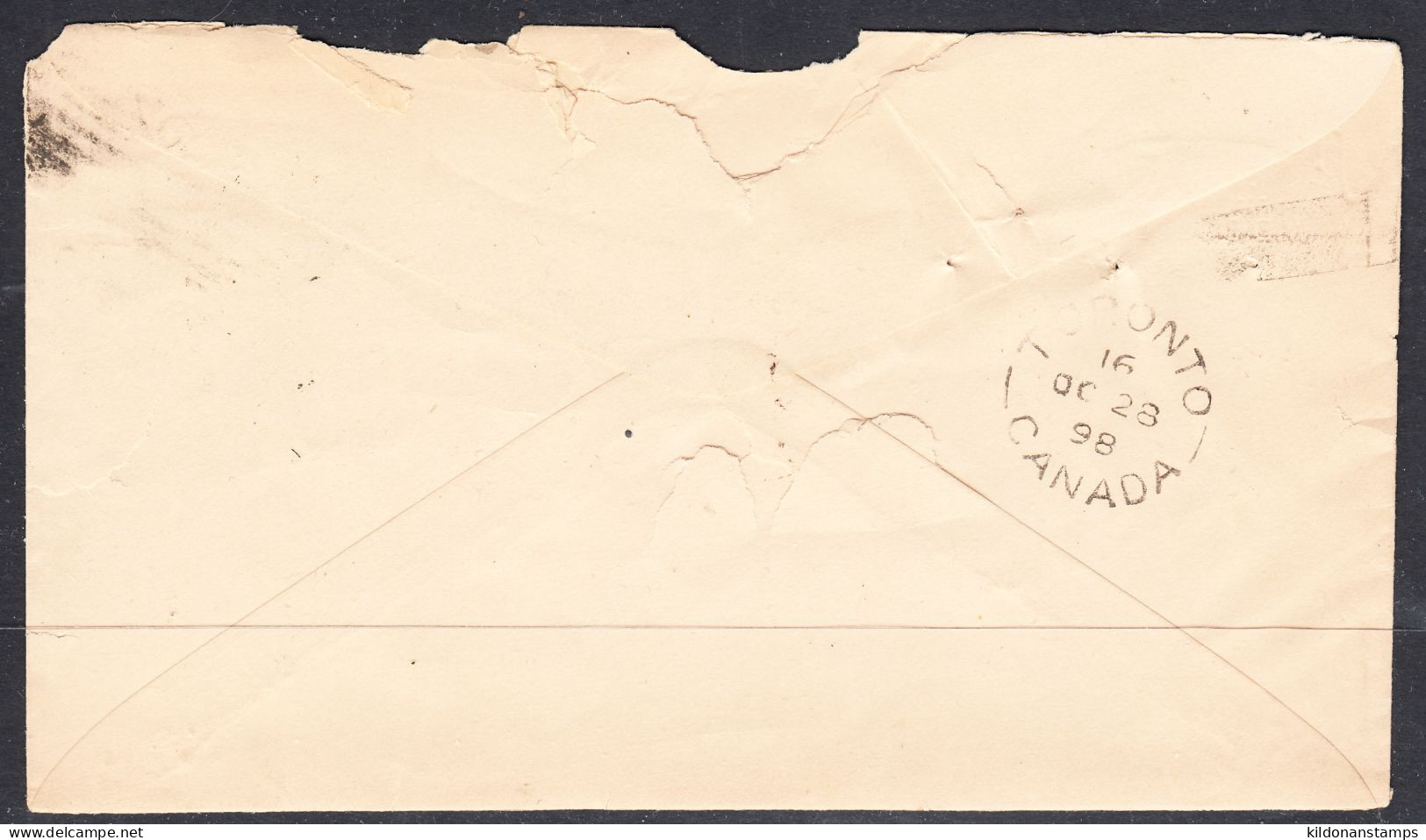 Canada Cover, Toronto, Oct 28 1898, A1 Broken Circle Postmark, To Crown Lands (Hotel Leland Envelope) - Brieven En Documenten