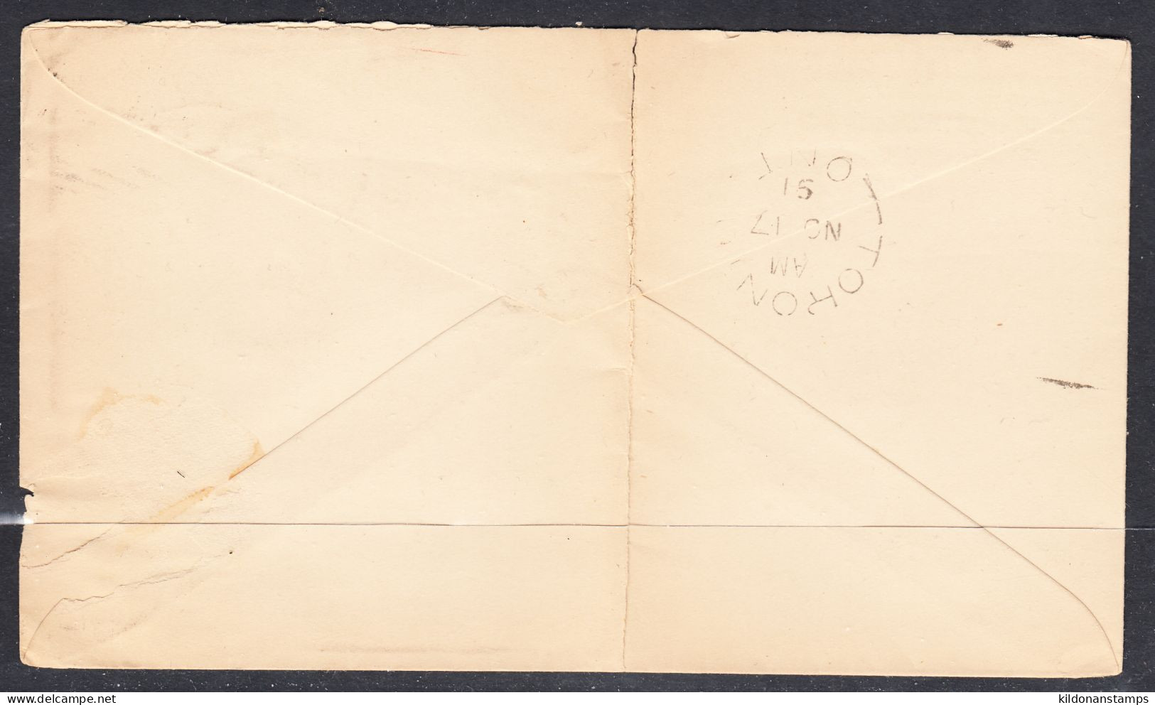 Canada Cover, Toronto, Nov 17 1891, See Notes, A3 Broken Circle Postmark, To Crown Lands Dept. - Cartas & Documentos