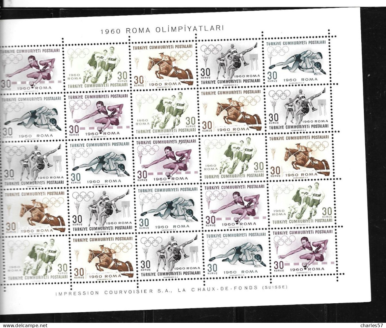 Turquie,n° 1769/1773** Michel & 1562/1566** Y & T Jeux Olympiques D'été - Unused Stamps