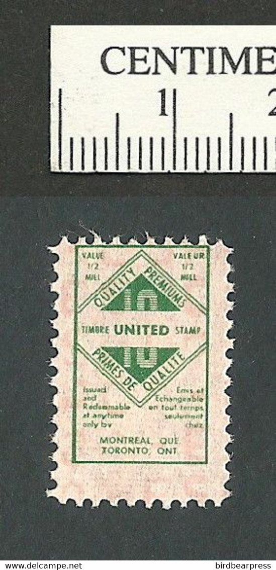 B67-64 CANADA United Trading Stamp 1 Montreal & Toronto MNH - Werbemarken (Vignetten)