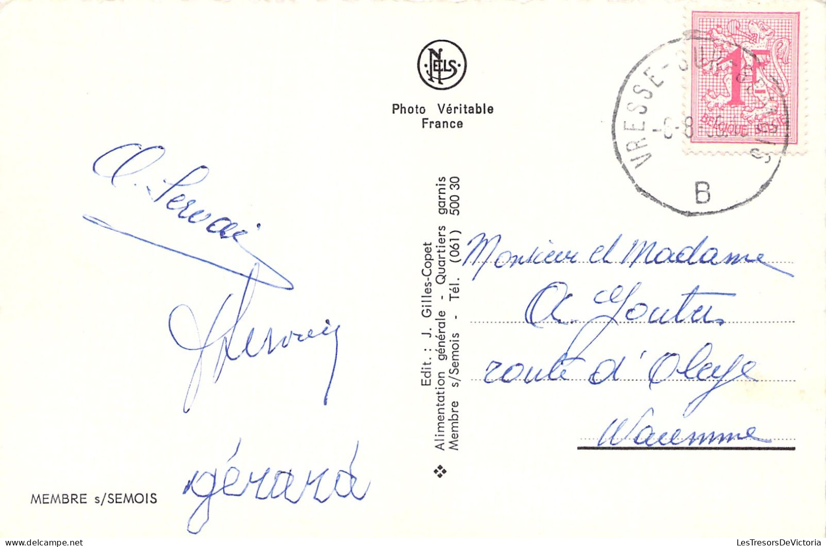 BELGIQUE - Membre S/ Semois - Carte Postale Ancienne - Sonstige & Ohne Zuordnung