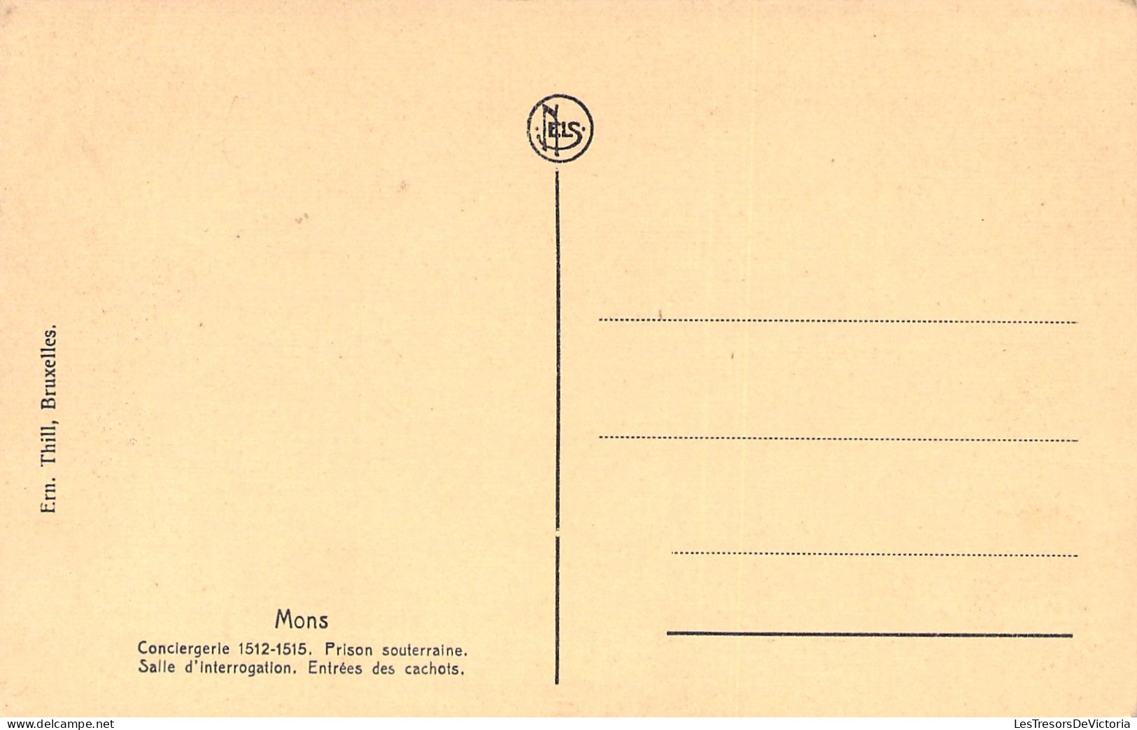 BELGIQUE - Mons - Conciergerie - Prison Souterraine - Carte Postale Ancienne - Mons