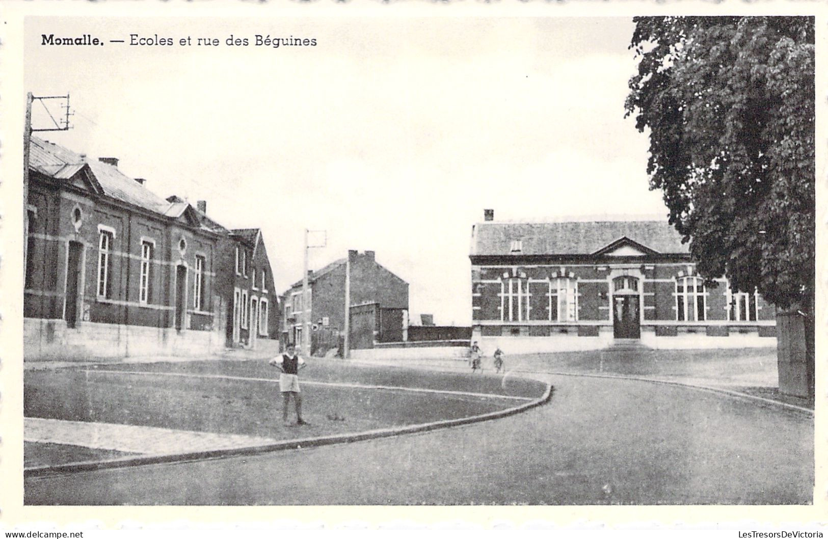 BELGIQUE - Momalle - Ecole Et Rue Des Béguines - Carte Postale Ancienne - Sonstige & Ohne Zuordnung