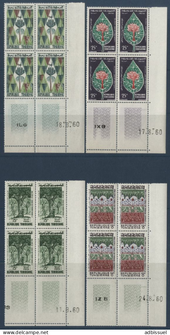 N° 520 à 523 Quatre Coins Datés Neufs ** (MNH) TB Voir Description - Tunisia