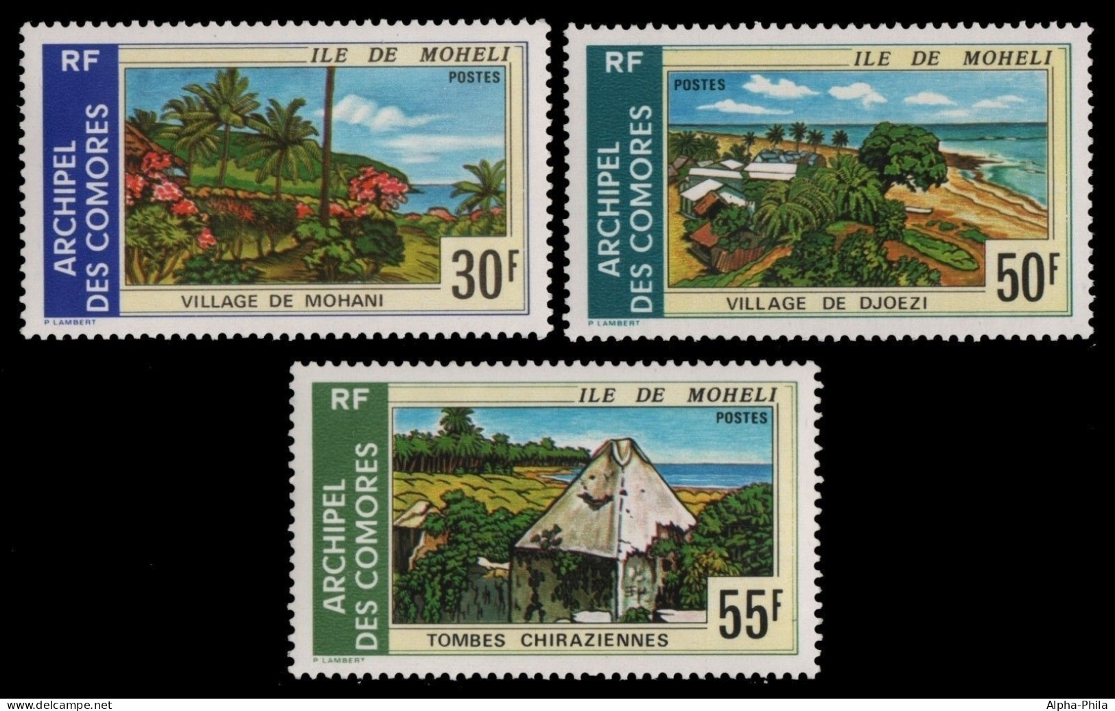 Komoren 1975 - Mi-Nr. 187-189 ** - MNH - Sehenswürdigkeiten - Comores (1975-...)