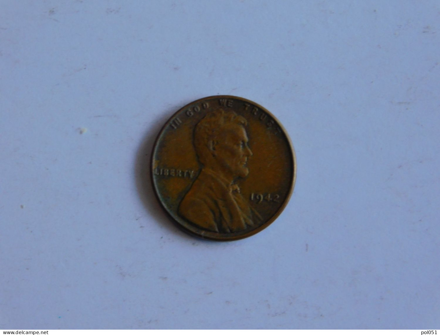 USA 1 Cent 1942 - 1909-1958: Lincoln, Wheat Ears Reverse