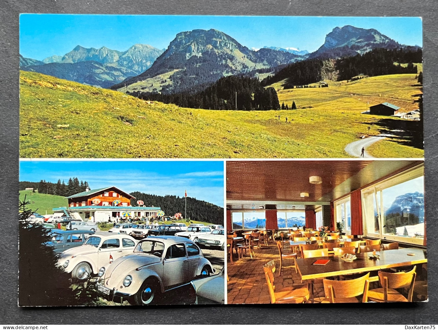 Berggasthaus Sattelegg Vorderthal/SZ./Oldtimer Autos - Vorderthal