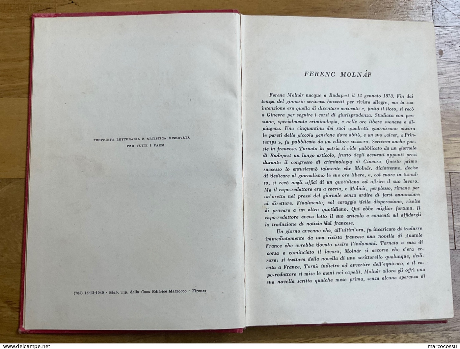 Libro Del 1949 I Ragazzi Della Via Pal - Clásicos