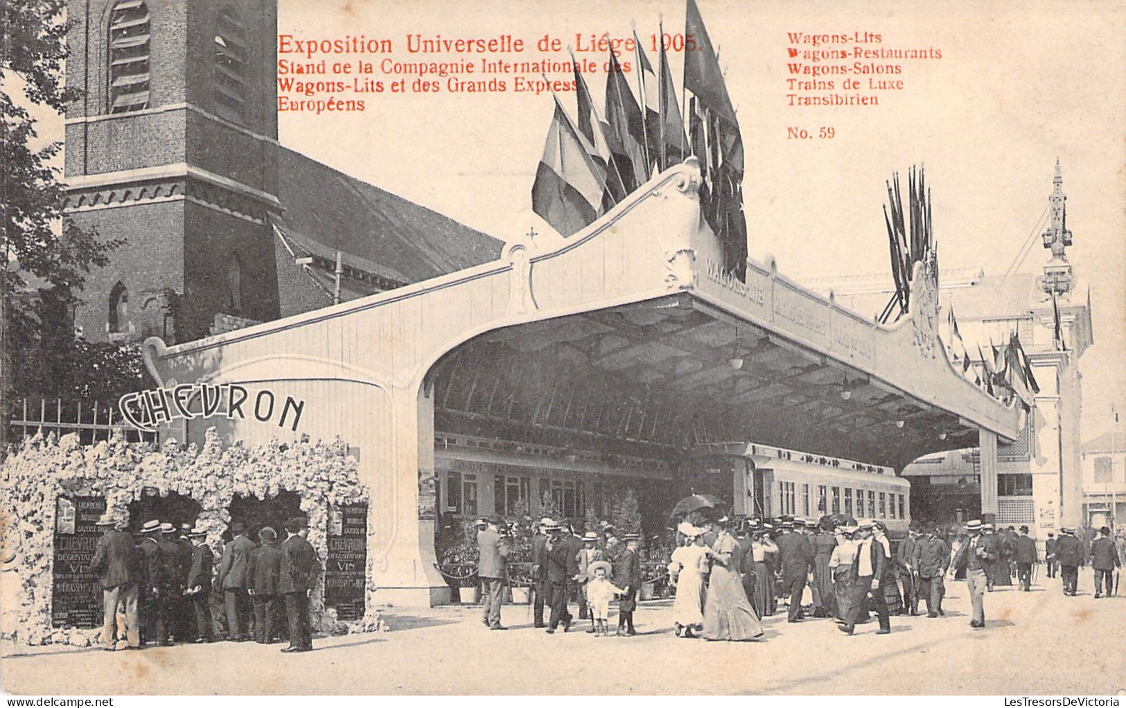 BELGIQUE - Liège - Exposition Universelle - Train De Luxe - Wagons Lits - Carte Postale Ancienne - Lüttich