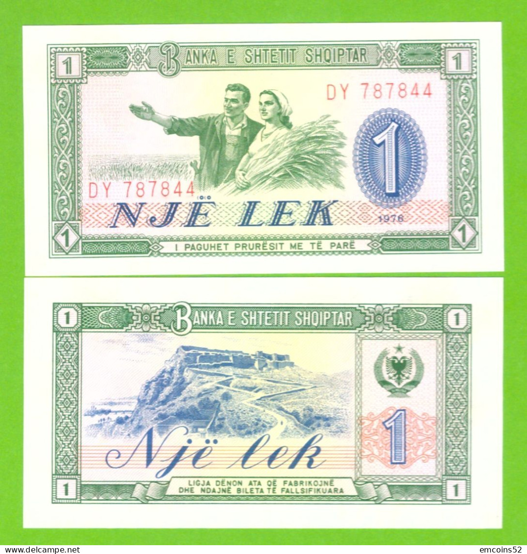 ALBANIA 1 LEK 1976 P-40 UNC - Albanië