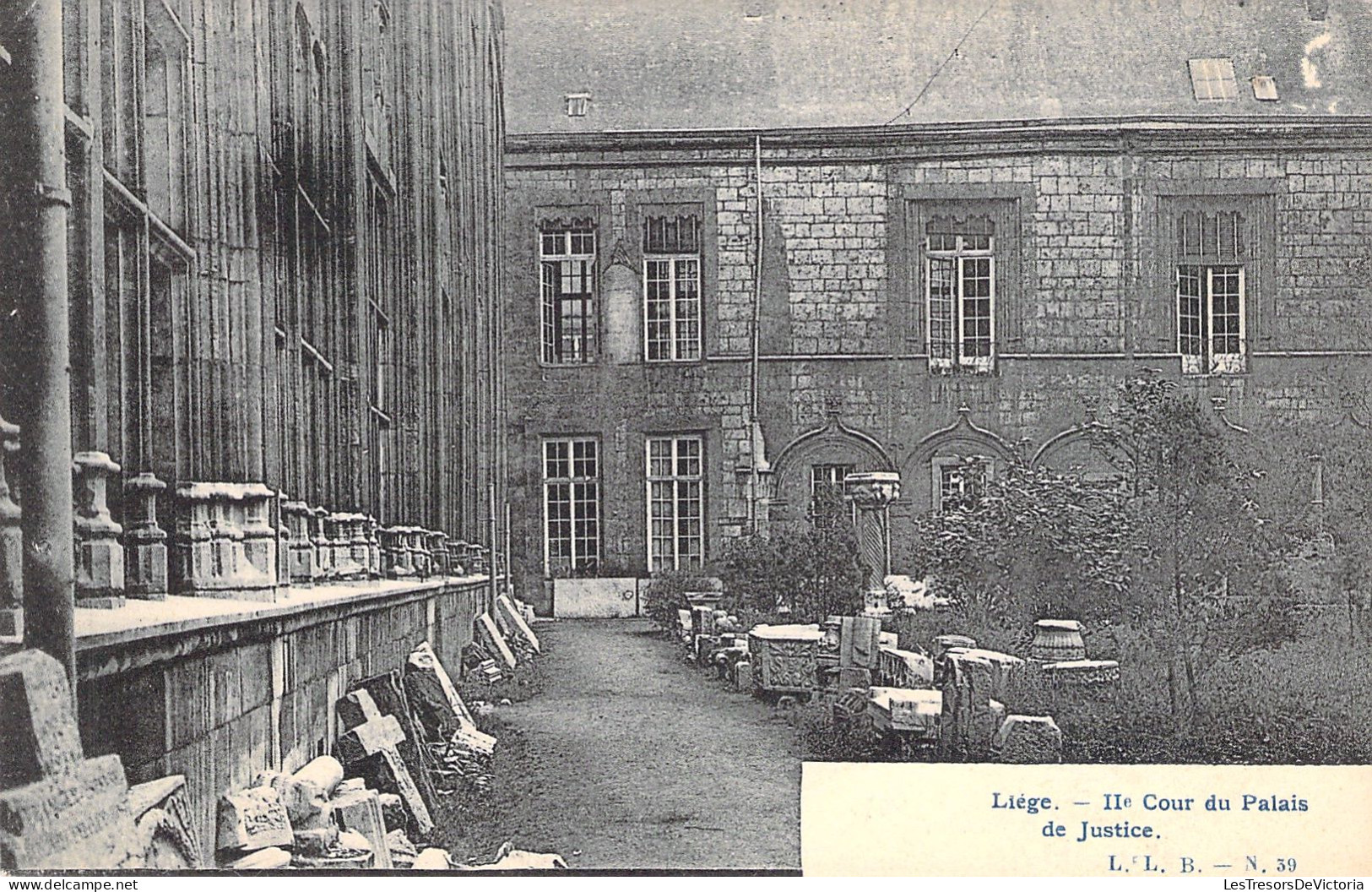 BELGIQUE - Liège - 2 Eme Cour Du Palais De Justice - Carte Postale Ancienne - Luik