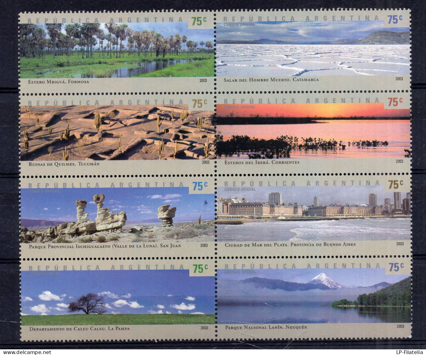 Argentina - 2003 - Souvenir Sheet - Paisajes De La Argentina II - Ungebraucht