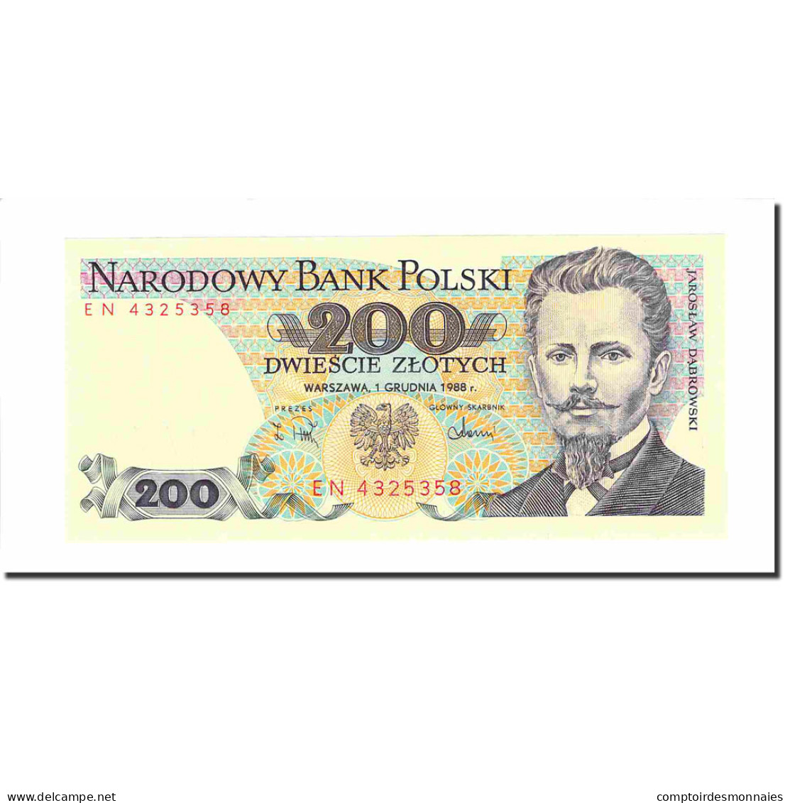 Billet, Pologne, 200 Zlotych, 1988, 1988-12-01, KM:144c, SPL+ - Pologne