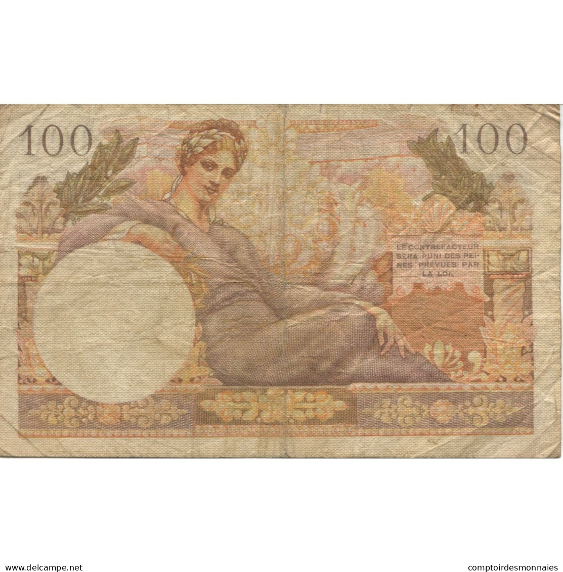 France, 100 Francs, 1955-1963 Treasury, 1955, TB, Fayette:VF34.1, KM:M11a - 1955-1963 Staatskasse (Trésor Public)