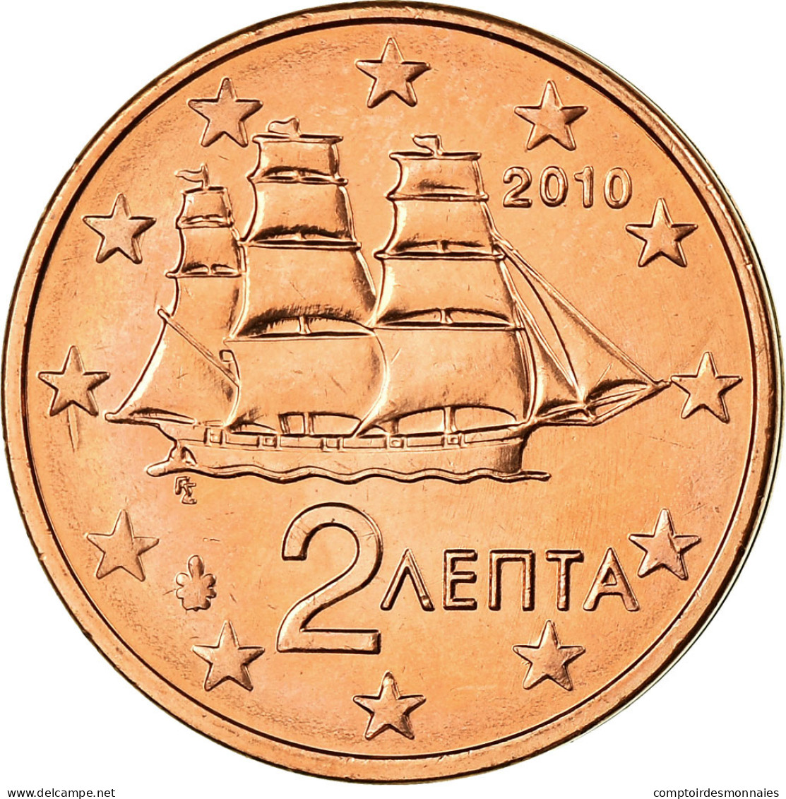 Grèce, 2 Euro Cent, 2010, SUP, Copper Plated Steel, KM:182 - Greece