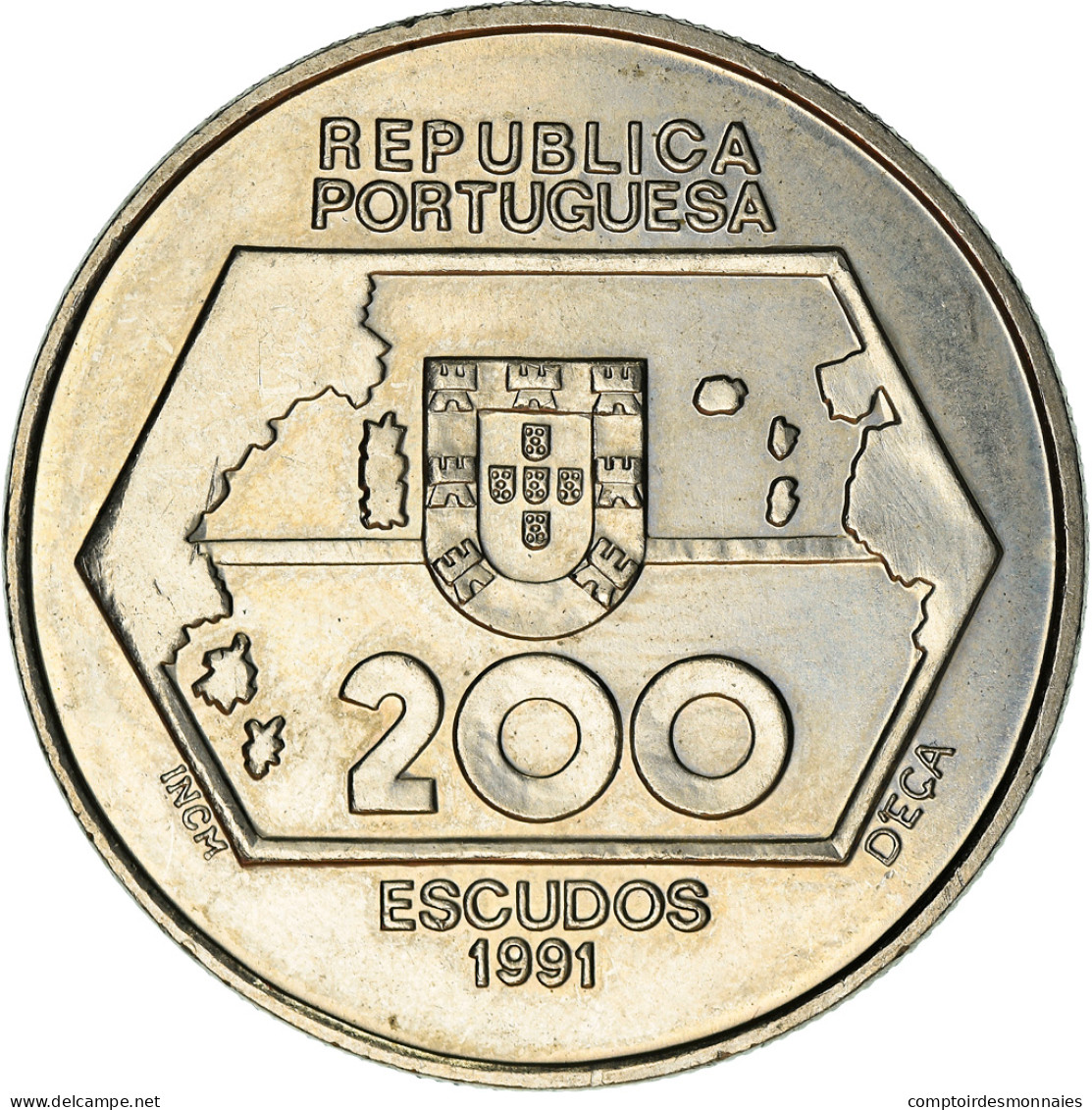 Monnaie, Portugal, 200 Escudos, 1991, TTB, Copper-nickel, KM:659 - Portugal