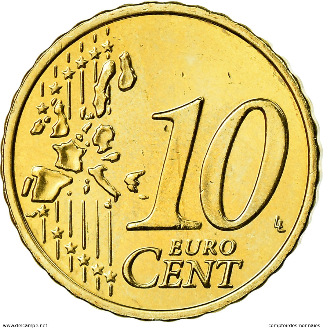 IRELAND REPUBLIC, 10 Euro Cent, 2005, SUP, Laiton, KM:35 - Irlanda