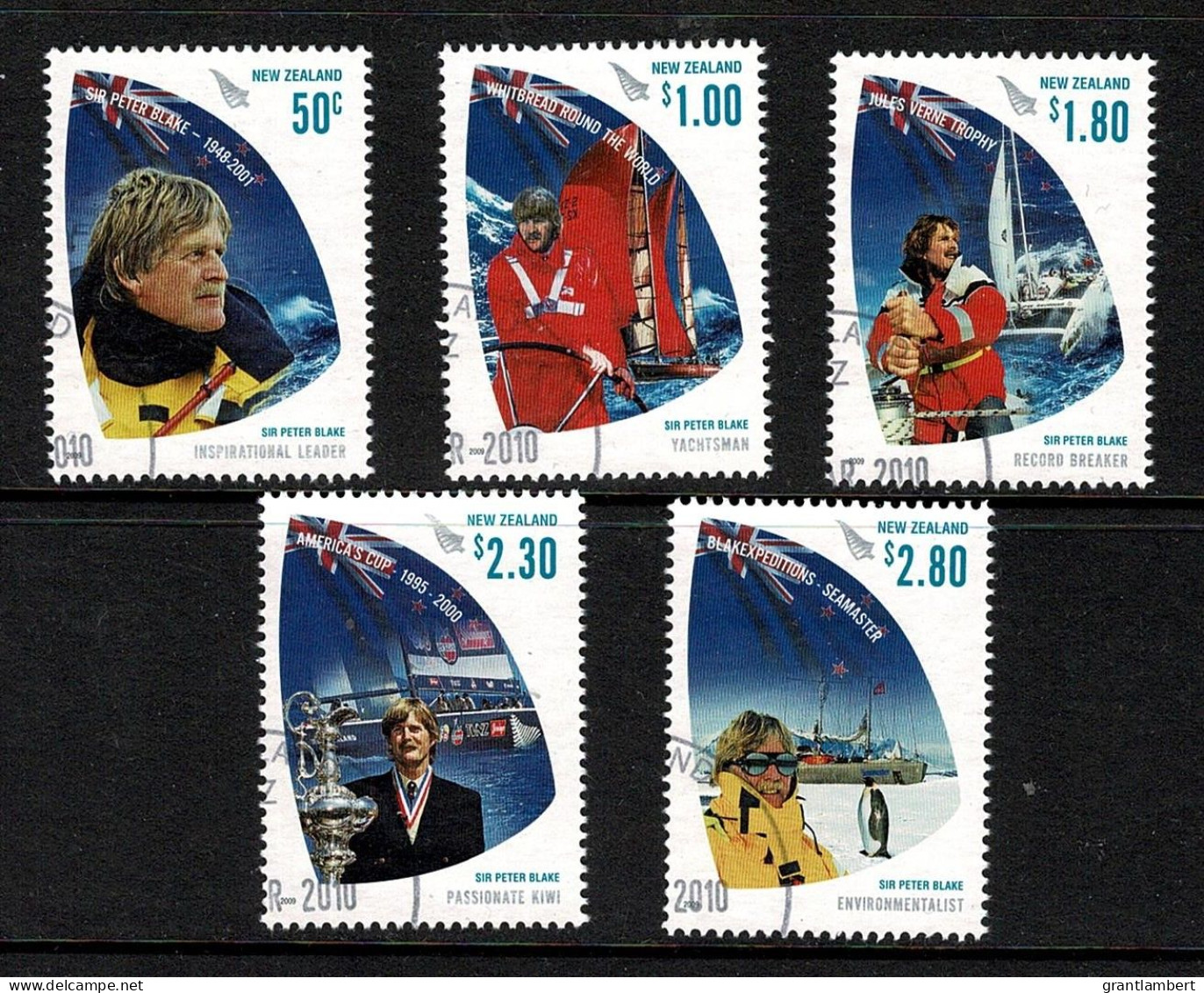 New Zealand 2009 Sir Peter Blake  Set Of 5 Used - Oblitérés