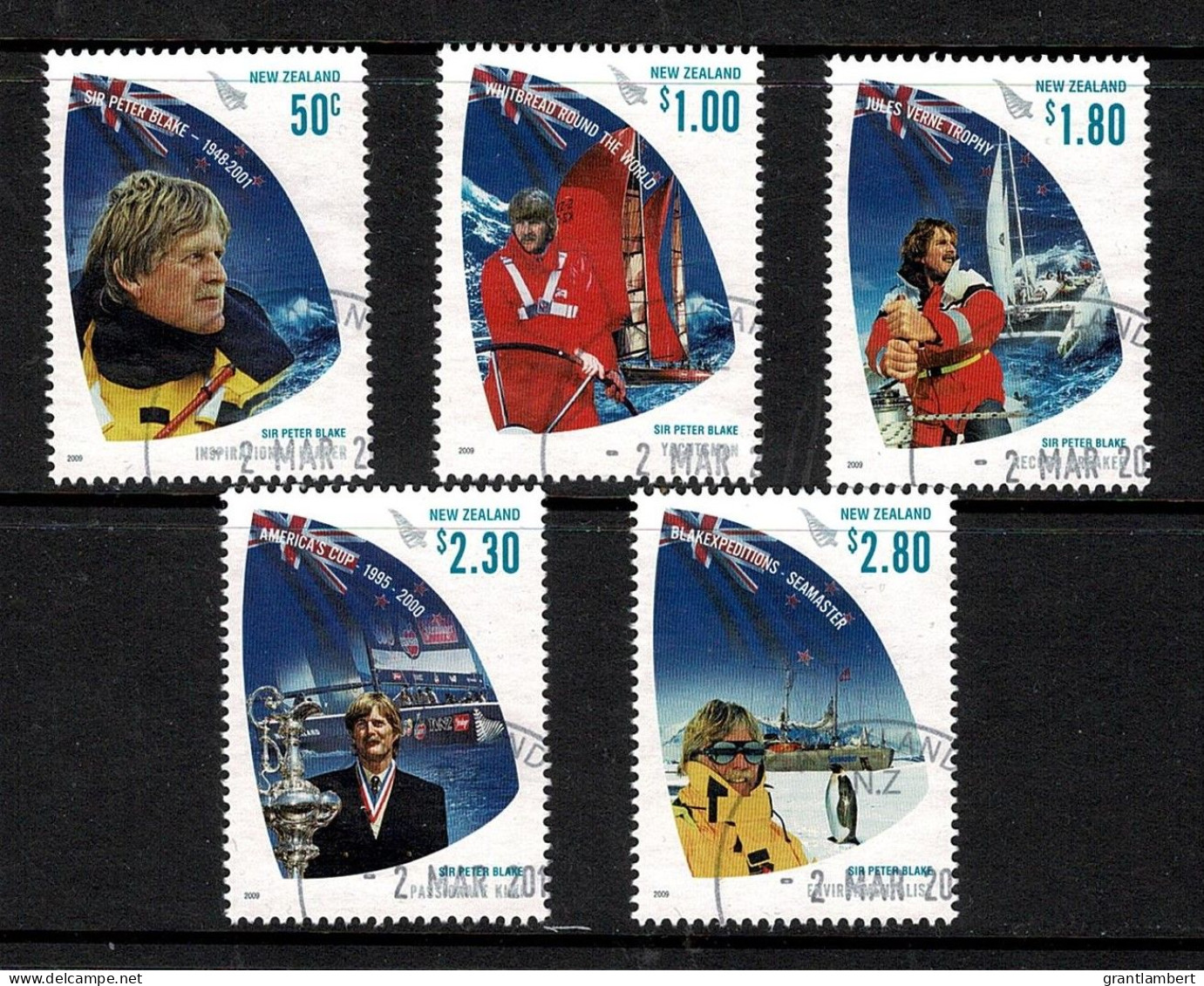 New Zealand 2009 Sir Peter Blake  Set Of 5 Used - - Gebraucht