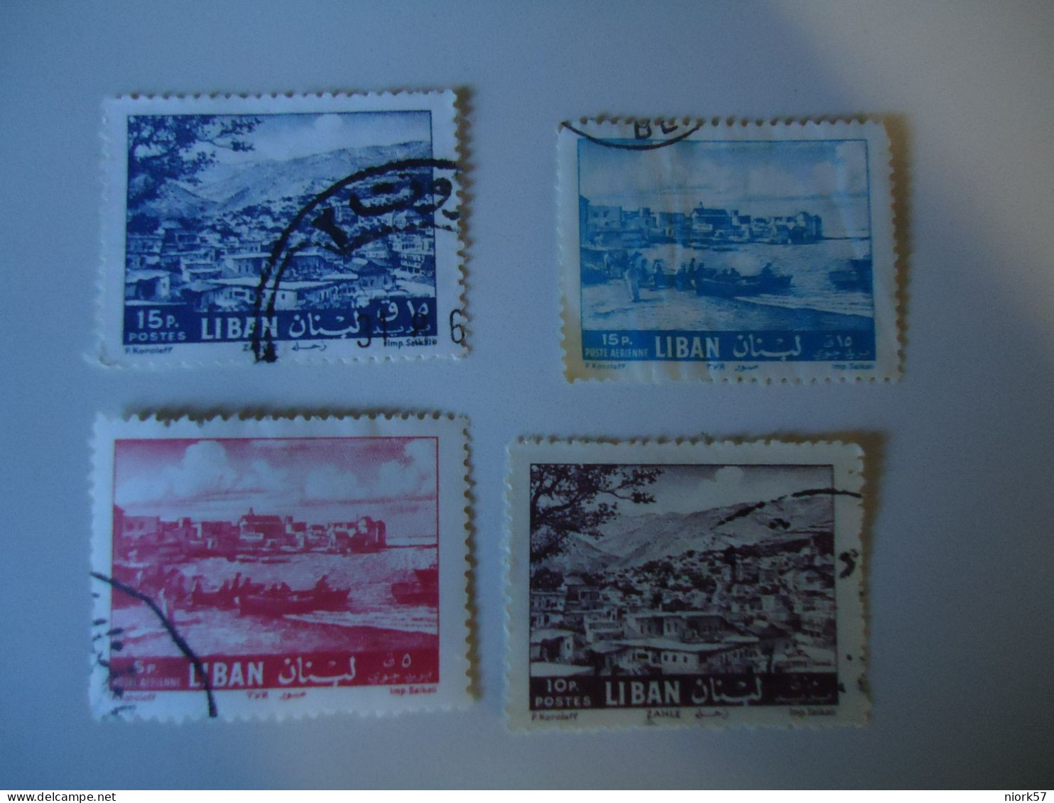 LIBAN  LEBANON  USED  STAMPS  4 MONUMENTS - Lebanon