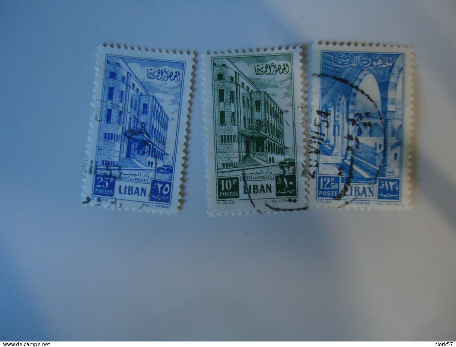 LIBAN  LEBANON  USED  STAMPS  3 LANDSCAPES 1953 AND 1954 - Libanon