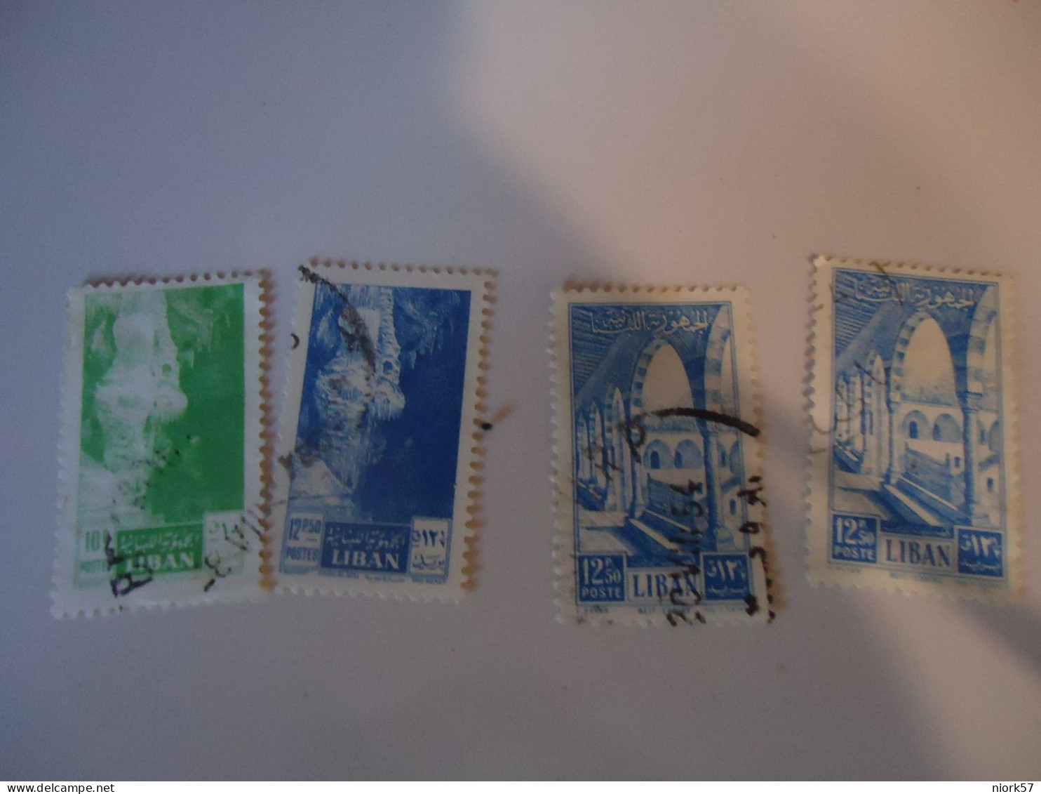 LIBAN  LEBANON  USED  STAMPS  4 LANDSCAPES 1955 AND 1954 - Lebanon