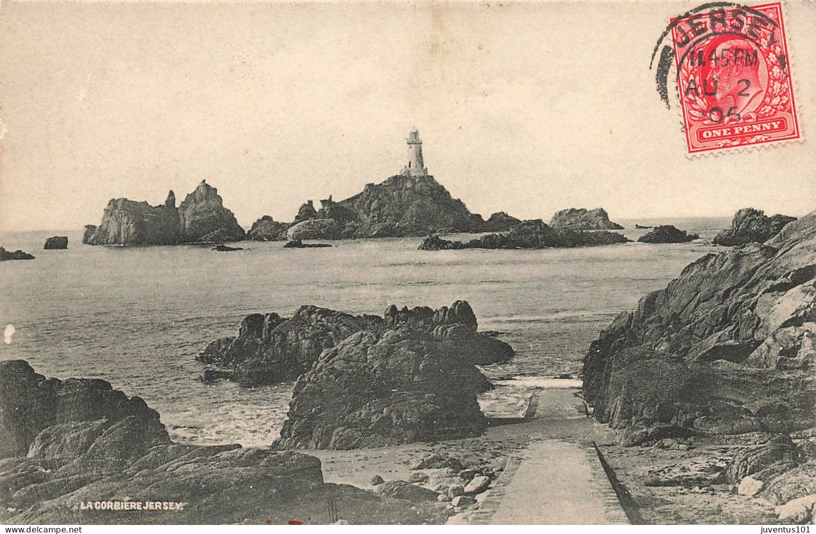 CPA La Corbière-Jersey-Ligthouse-RARE Visuel-Timbre     L2419 - La Corbiere