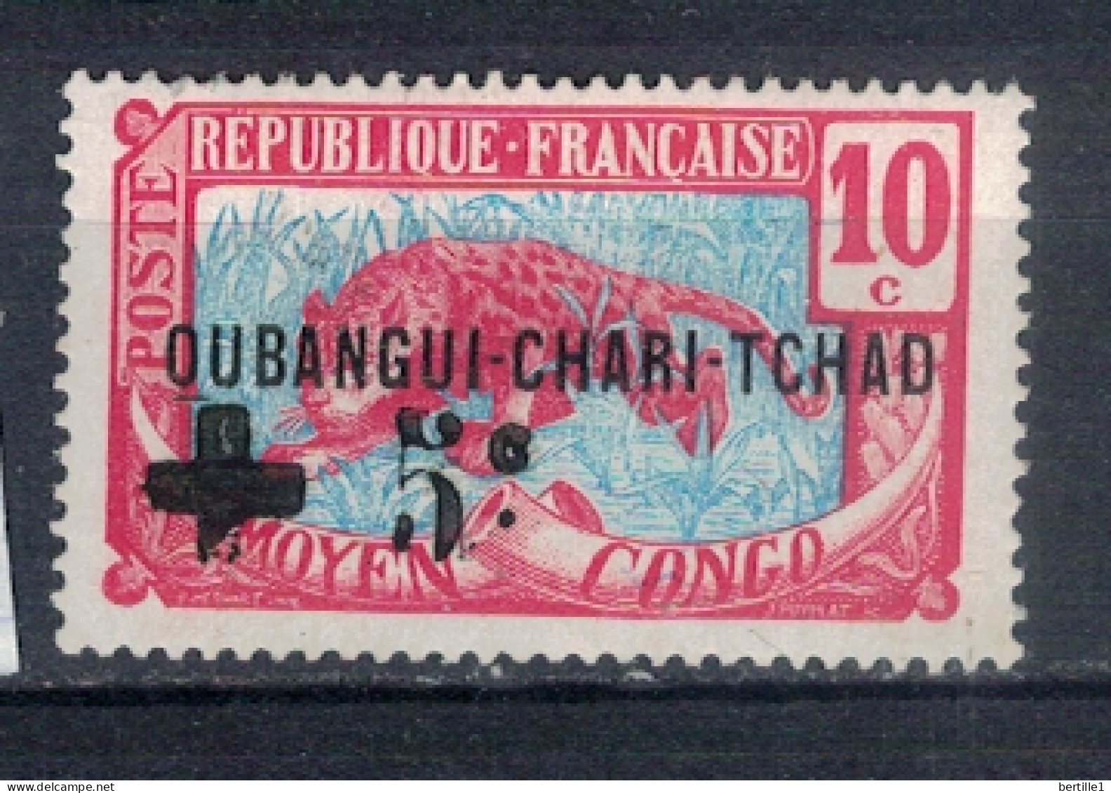 OUBANGUI        N° YVERT  18 ( 2 ) ( Croix évidée  NEUF Avec   CHARNIERES  (CH 01/ 57 ) - Ongebruikt