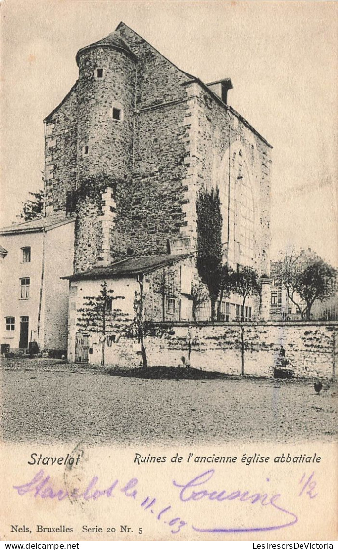 BELGIQUE - Stavelot - Ruines De L'Ancienne église Abbatiale - Carte Postale Ancienne - Stoumont