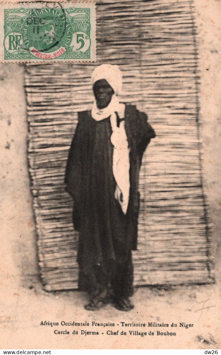 Ethnologie Afrique Occidentale Française (Niger) Cercle Du Djerma - Chef De Village De Boubon En 1911 - Africa
