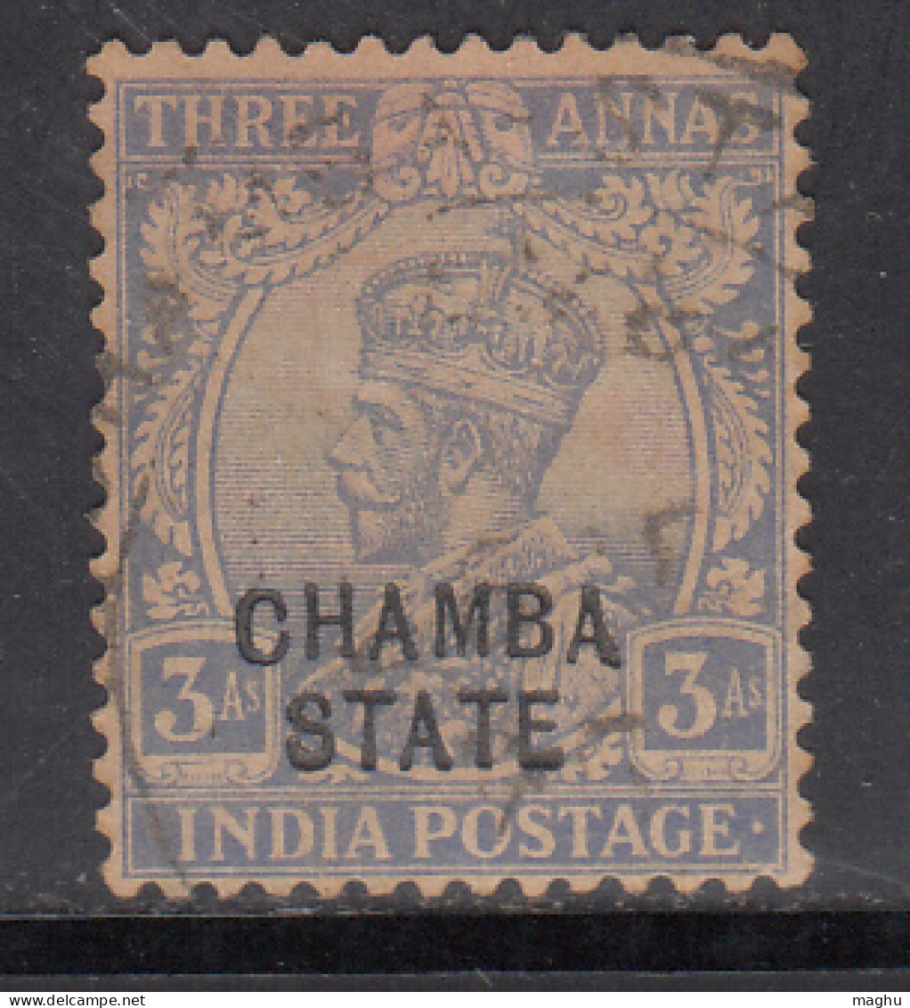 3a Used Chamba, SG61, KGV Series 1923-1927, British India - Chamba