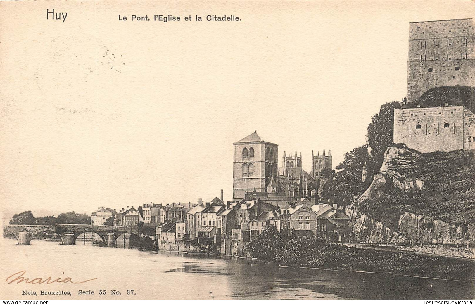 BELGIQUE - Huy - Le Pont, L'Eglise Et La Citadelle - Carte Postale Ancienne - Huy