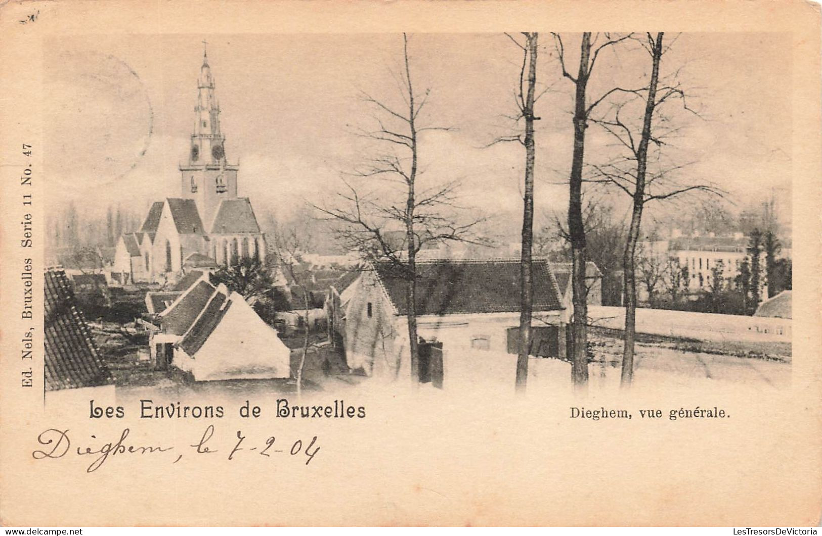 BELGIQUE - Bruxelles - Les Environs De Bruxelles - Dieghem - Vue Générale - Eglise - Carte Postale Ancienne - Ohne Zuordnung