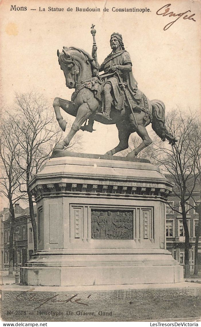 BELGIQUE - Mons - La Statue De Baudouin De Constantinople - Carte Postale Ancienne - Mons