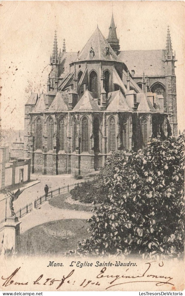 BELGIQUE - Mons - L'église Sainte-Waudru - Carte Postale Ancienne - Mons