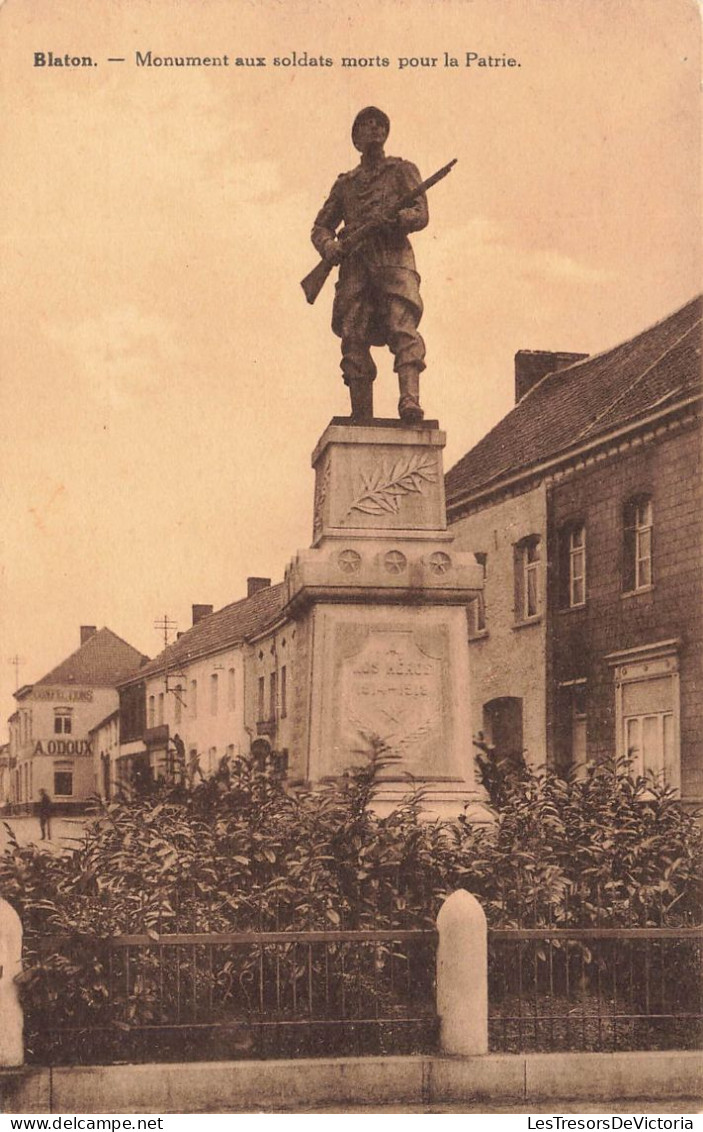 BELGIQUE - Blaton - Monument Aux Soldats Morts Pour La Patrie - Carte Postale Ancienne - Autres & Non Classés
