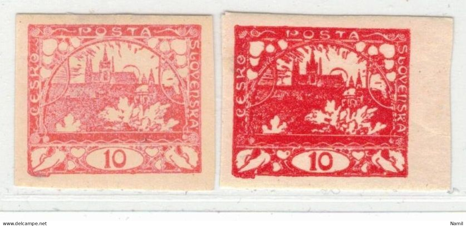 Tchécoslovaquie 1918 Mi  3 (Yv 5), (MH) Trace De Charniere, Couleurs - Unused Stamps