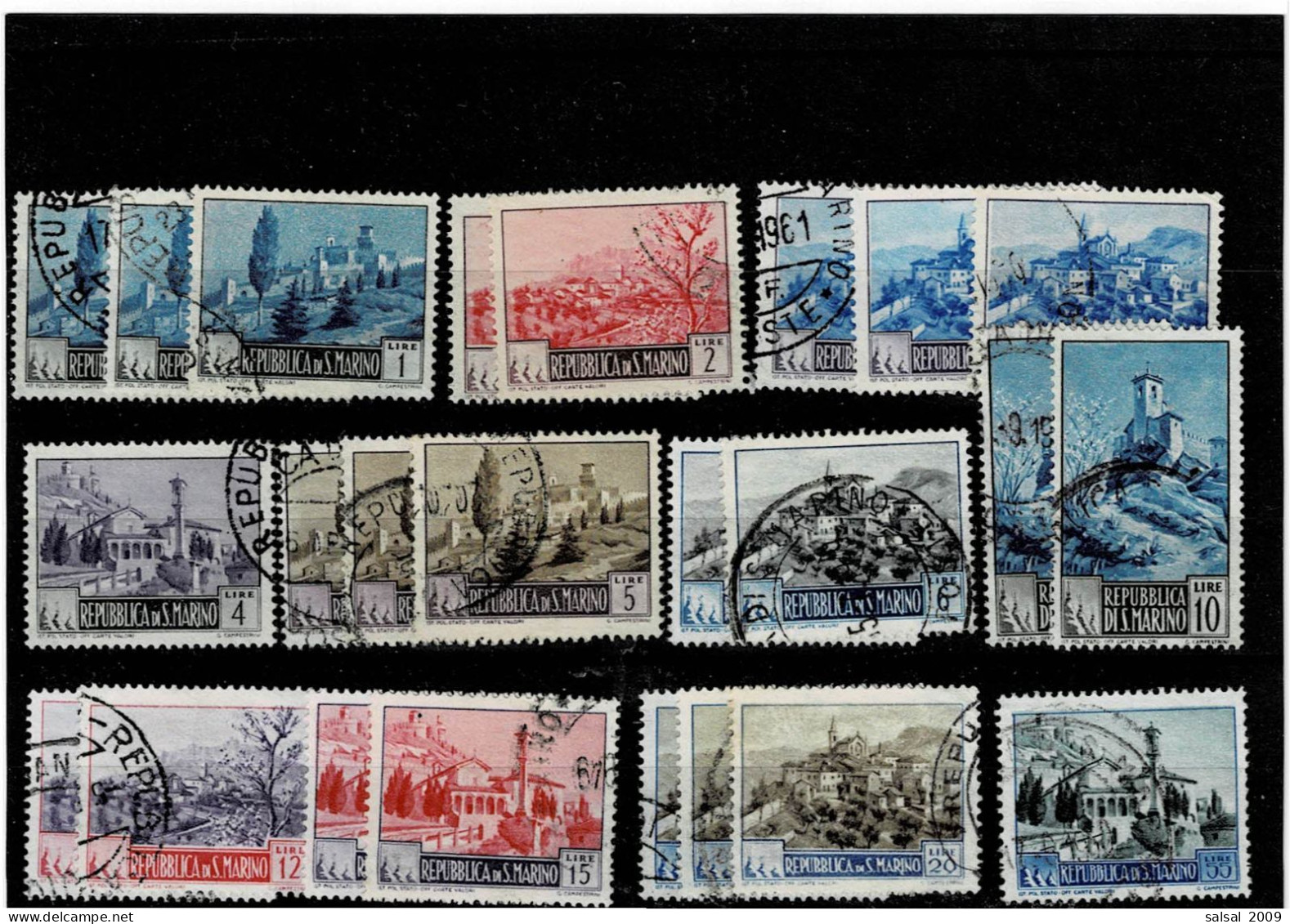 SAN MARINO ,"Paesaggi" 24 Pezzi Usati Con Ripetizioni ,qualita Ottima - Used Stamps