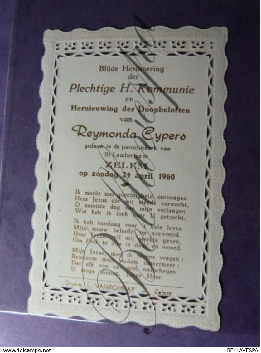 Reymonda CYPERS Zelem 1960 Dentelle Kant - Comunioni