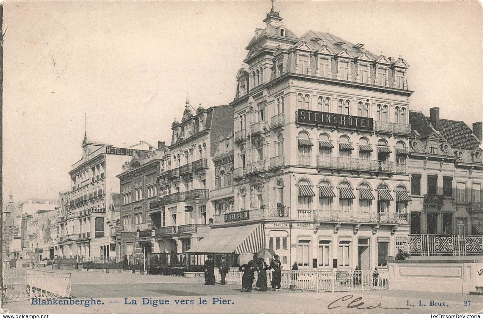 BELGIQUE - Blankenberghe - La Digue Vers Le Pier - Boutiques - Animé - Carte Postale Ancienne - Blankenberge