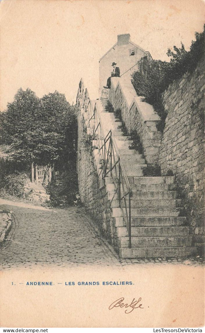 BELGIQUE - Andenne - Les Grands Escaliers - Carte Postale Ancienne - Andenne