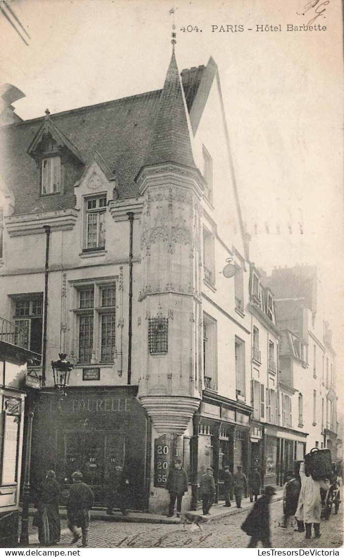 FRANCE - Paris - Vue Sur L'hôtel Barbette - Animé - Carte Postale Ancienne - Pubs, Hotels, Restaurants